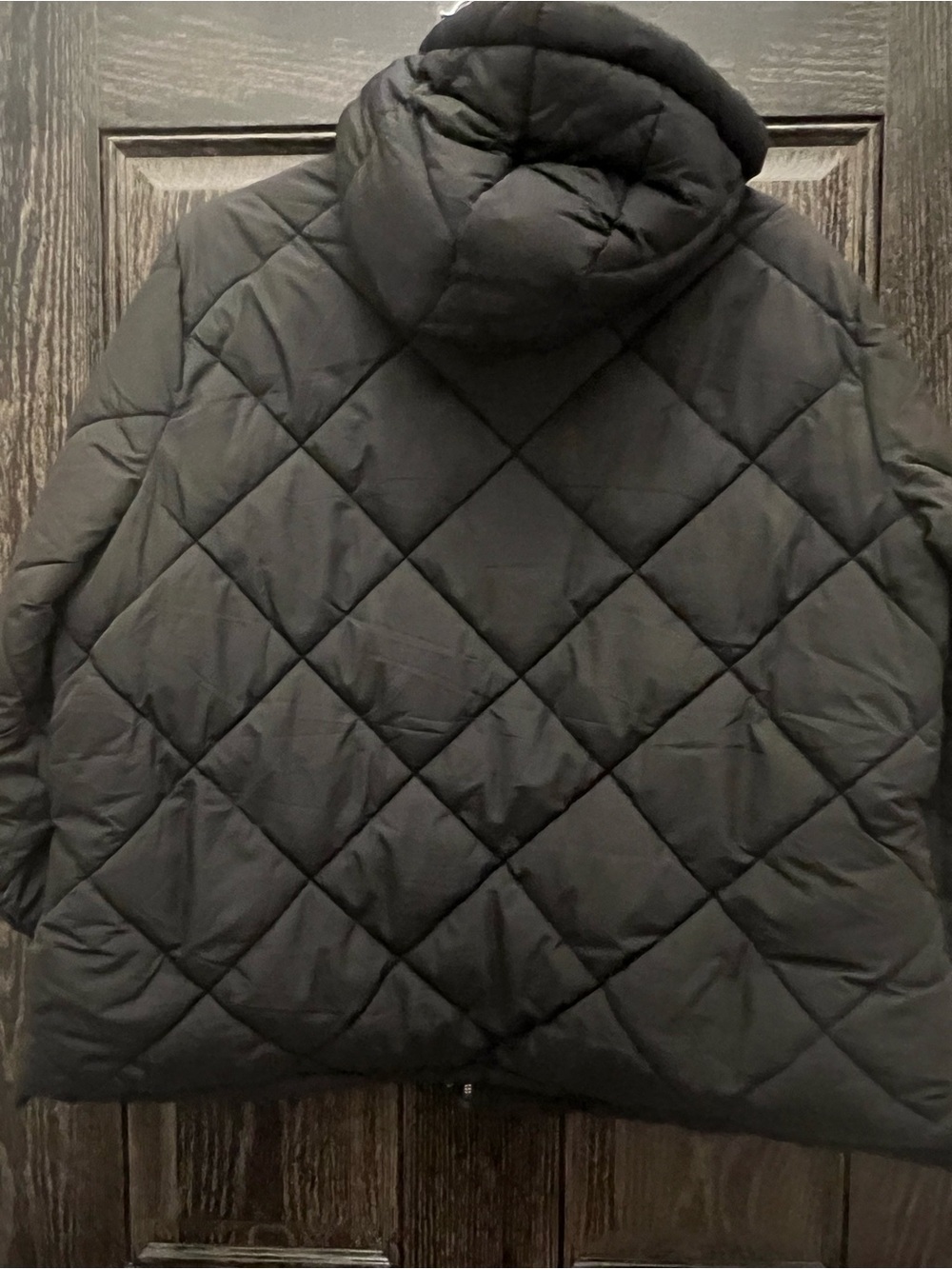 Royalty For Me Quilted Black Hooded Puffer Jacket - Picture 4 of 6